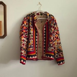 Vintage Indian Mirrored Blanket Coat